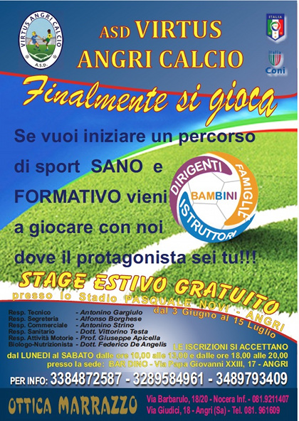 volantino asd virtus angri calcio